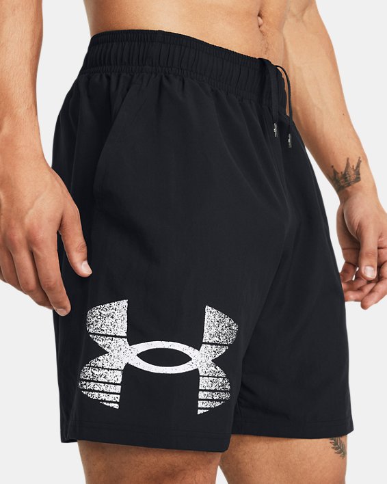 Men's UA Tech™ Woven Graphic Shorts in Black image number 3